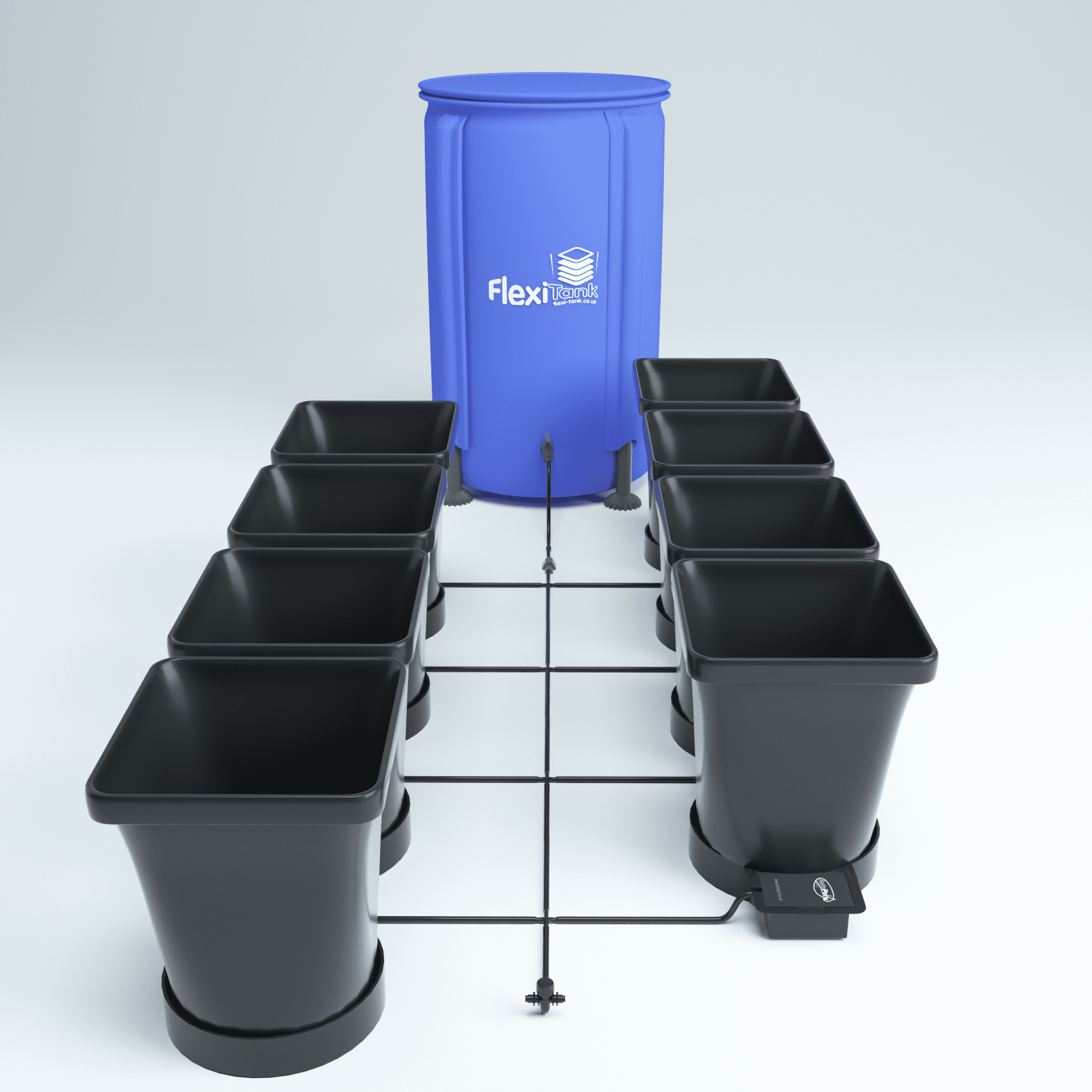 Auto Pot Stand AutoPot 8 Pot XL System with 25 Gal FlexiTank and 6.6 Gal Pots ...