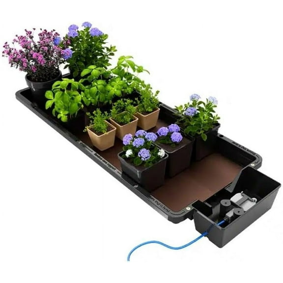 AutoPot Tray2Grow System - Standard Tray2Grow with No Tank - Self-Watering, Gravity-Fed Hydroponic Indoor System, Black