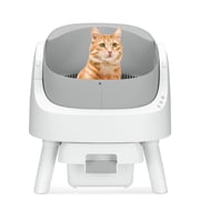 PetPivot AutoScooper11, Top-Entry Automatic Cat Litter Box Self Cleaning with Liners and Mat Included - Blue