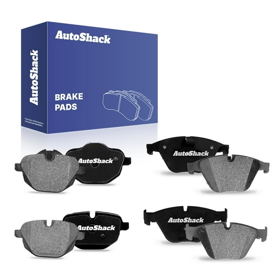 AutoShack Front & Rear Ceramic Brake Pad Set for BMW, 535i xDrive 2011-2016 535i 2011-2016 ActiveHybrid 5 2012-2016, RWD AWD L6 3.0L