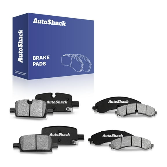 AutoShack Front & Rear Ceramic Brake Pad Set for GMC, Chevrolet & Cadillac, Hummer EV SUV 2024-2025 Silverado EV 2024-2025 ESCALADE IQ 2025, AWD 4WD