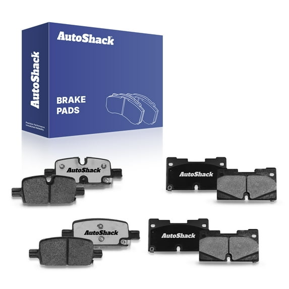 AutoShack 8pcs Front and Rear Ceramic Brake Pad Set Replacement for GMC Sierra 1500 Limited Yukon XL Cadillac Escalade ESV Chevrolet Silverado 1500 LTD 2021-2024 Tahoe Suburban 4WD BRK030261439