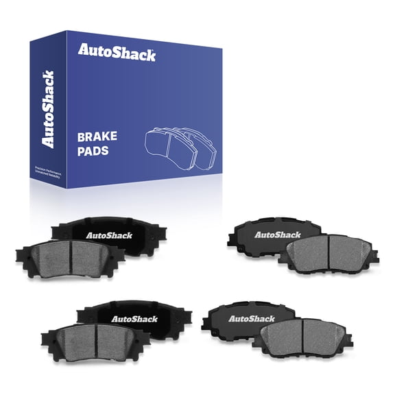 AutoShack Front & Rear Ceramic Brake Pad Set for Toyota & Lexus, RAV4 2019-2025 Camry 2018-2026 Corolla Cross 2022-2026 Venza 2021-2024 ES350 2019-2024 C-HR 2020-2022, FWD AWD L4 2.0L 2.5L V6 3.5L