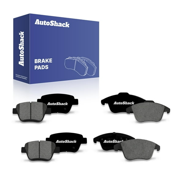 AutoShack Front & Rear Premium Ceramic Brake Pad Set Replacement for 2011-2014 Volkswagen Jetta 2012-2013 Volkswagen Beetle 8-PC