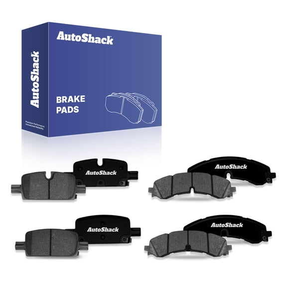 AutoShack Front & Rear Premium Ceramic Brake Pad Set for GMC, Chevrolet & Cadillac, Hummer EV SUV 2024-2025 Silverado EV 2024-2025 ESCALADE IQ 2025, AWD 4WD