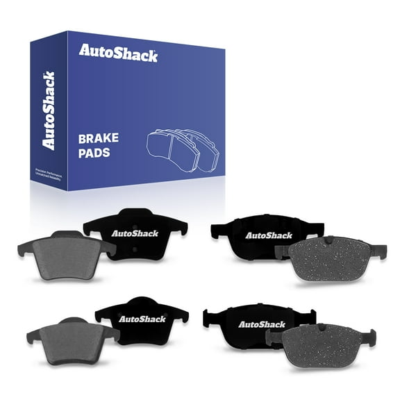 AutoShack Front & Rear Ceramic Brake Pad Set | Replacement for 2010-2014 Volvo XC90 | 8-PC