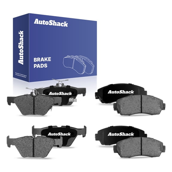 AutoShack Front & Rear Ceramic Brake Pads, 8pcs, Compatible with Subaru Legacy 2016-2019