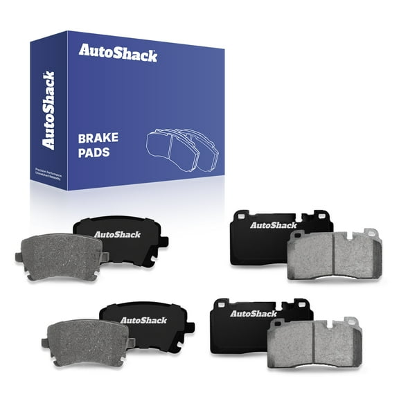 AutoShack Front & Rear Ceramic Brake Pad Set | Replacement for 2016 Audi Q5 | 8-PC