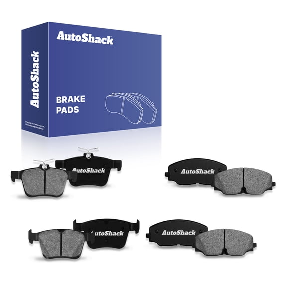 AutoShack Front & Rear Ceramic Brake Pad Set for Volkswagen, Atlas 2018-2025 Atlas Cross Sport 2020-2025, AWD FWD L4 2.0L V6 3.6L
