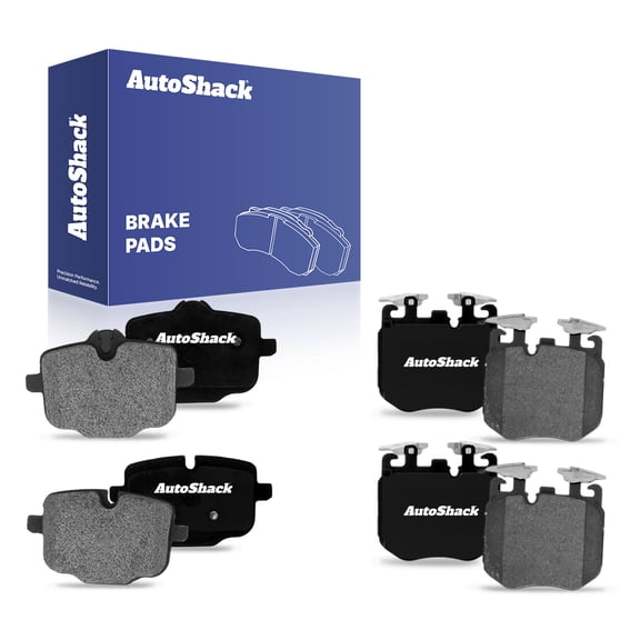 AutoShack Front & Rear Ceramic Brake Pad Set for BMW, X5 2019-2024 X7 2019-2022 540i xDrive 2017-2023 530i xDrive 2019-2023 530e 2019-2023 Alpina B7 2017-2019, RWD AWD L4 2.0L L6 3.0L V8 4.4L