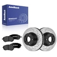 thumbnail image 1 of AutoShack Front Brake Rotors & Premium Pads for Subaru, Impreza 2002-2010 Legacy 2001, 2003-2005, AWD H4 2.5L - E-Coated Drilled & Slotted - ShadowGuard - 10.89" (276.6 mm), 5-Lug, 1 of 5