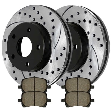 Detroit Axle Brake Kit: Drilled & Slotted Rotors + Ceramic Pads For Chevy Malibu/Pontiac G6