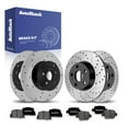 thumbnail image 1 of AutoShack Front & Rear Brake Rotors & Premium Pads for Scion, tC 2005-2010, FWD L4 2.4L - E-Coated Drilled & Slotted - ShadowGuard, 1 of 5