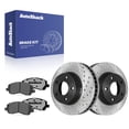 thumbnail image 1 of AutoShack Front Vented Drilled & Slotted E-Coated Brake Rotors + Ceramic Pads 6-PC Brake Kit Replacement for 2007-2012 Dodge Caliber 2008-2017 Mitsubishi Lancer ShadowGuard 10.87" (276 mm), 1 of 5