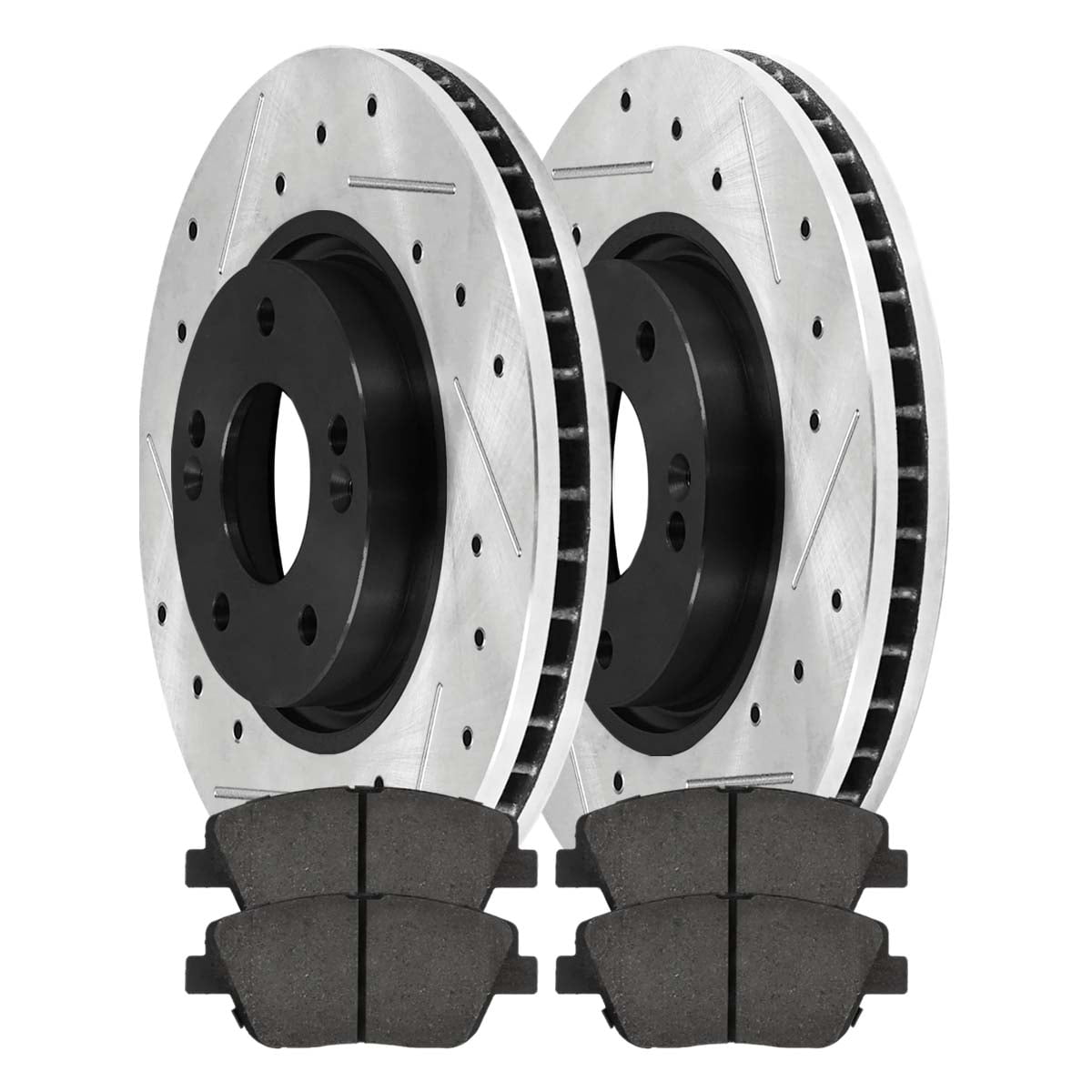AutoShack Front Brake Caliper & Pad Kit For Toyota Corolla/Matrix 2009-2019 | Includes 2 Calipers & Ceramic Pads - View #2