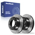 thumbnail image 1 of AutoShack Front Vented Drilled & Slotted E-Coated Brake Rotors 2-PC Set Replacement for 2006-2008 Dodge Ram 1500 2003-2008 Dodge Ram 2500 ShadowGuard 13.91" (353.3 mm), 1 of 5