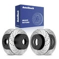 thumbnail image 1 of AutoShack Front Vented & Rear Vented Drilled & Slotted E-Coated Brake Rotors 4-PC Set Replacement for 2004-2008 Ford F-150 2006-2008 Lincoln Mark LT ShadowGuard, 1 of 5