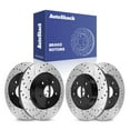 thumbnail image 1 of AutoShack Front Vented & Rear Vented Drilled & Slotted E-Coated Brake Rotors 4-PC Set Replacement for 2013-2019 Cadillac XTS 2014-2017 Buick Regal ShadowGuard, 1 of 5