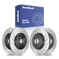 thumbnail image 1 of AutoShack Front Vented & Rear Vented Drilled & Slotted E-Coated Brake Rotors 4-PC Set Replacement for 2015-2019 Ford Explorer 2013 Ford Explorer 2013-2017 Lincoln MKT ShadowGuard, 1 of 5