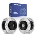 thumbnail image 1 of AutoShack Front Vented & Rear Vented Drilled & Slotted E-Coated Brake Rotors 4-PC Set Replacement for 2001-2007 Toyota Sequoia ShadowGuard, 1 of 5