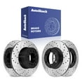 thumbnail image 1 of AutoShack Front & Rear Drilled & Slotted Brake Rotors | Replacement for 2003-2009 Toyota 4Runner 2007-2009 FJ Cruiser 4.0L 4.7L V6 V8 4WD RWD | E-Coated | 4-PC Set | ShadowGuard, 1 of 5