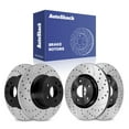 thumbnail image 1 of AutoShack Front Vented & Rear Solid Drilled & Slotted E-Coated Brake Rotors 4-PC Set Replacement for 2007-2013 Nissan Altima ShadowGuard, 1 of 5
