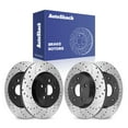 thumbnail image 1 of AutoShack Front Vented & Rear Vented Drilled & Slotted E-Coated Brake Rotors 4-PC Set Replacement for 2010-2015 Chevrolet Camaro ShadowGuard, 1 of 5