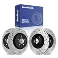 thumbnail image 1 of AutoShack Front Vented & Rear Solid Drilled & Slotted E-Coated Brake Rotor 4-PC Set Replacement for 2012-2020 Dodge Grand Caravan 2012-2020 Dodge Journey 2012-2016 Chrysler Town & Country ShadowGuard, 1 of 5