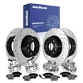 thumbnail image 1 of AutoShack Front & Rear Brake Rotors, Premium Pads & Calipers for Volkswagen, Beetle 2012-2013 Jetta 2010, FWD L4 2.0L L5 2.5L - E-Coated Drilled & Slotted - ShadowGuard, 1 of 5