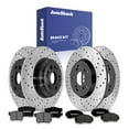 thumbnail image 1 of AutoShack Front Vented & Rear Solid Drilled & Slotted E-Coated Brake Rotors + Ceramic Pads 12-PC Brake Kit Replacement for 2010-2011 Honda Accord Crosstour 2012 Honda Crosstour ShadowGuard, 1 of 4