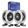 thumbnail image 1 of AutoShack Front & Rear Brake Rotors & Ceramic Pads for Buick, Regal 2012-2013, FWD L4 2.0L - E-Coated Drilled & Slotted - ShadowGuard, 1 of 4
