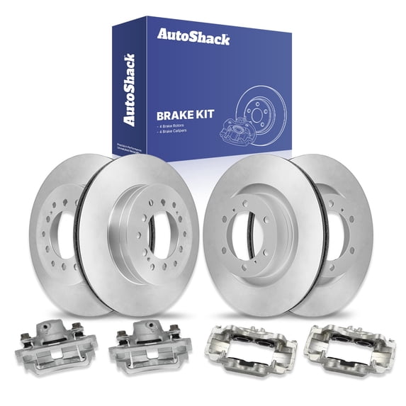 AutoShack Front & Rear Brake Rotors & Calipers for Toyota & Lexus, 4Runner 2010-2015 GX460 2010-2015, AWD 4WD RWD L4 2.7L V6 4.0L V8 4.6L