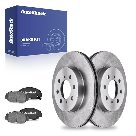 AutoShack 10.31" (262 mm) Front Vented Brake Rotors + Ceramic Brake Pads | Replacement for 2010-2014 Honda Insight 1997-2005 Acura EL 1996-2005 Honda Civic | 6-PC Brake Kit