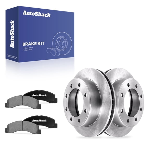 AutoShack Front Brake Rotors & Ceramic Pads for Ford, F-250 Super Duty 1999-2004 F-350 Super Duty 1999-2004 Excursion 2000-2005, 4WD RWD V8 5.4L 6.0L 7.3L V10 6.8L - 13.02" (330.7 mm), 8-Lug