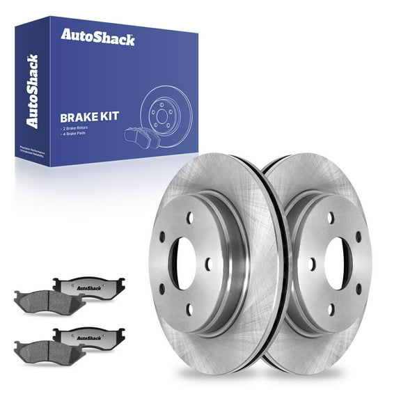 AutoShack 13.22" (335.8 mm) Front Vented Brake Rotors + Ceramic Brake Pads | Replacement for 2002-2005 Dodge Ram 1500 2004-2006 Dodge Durango | 6-PC Brake Kit