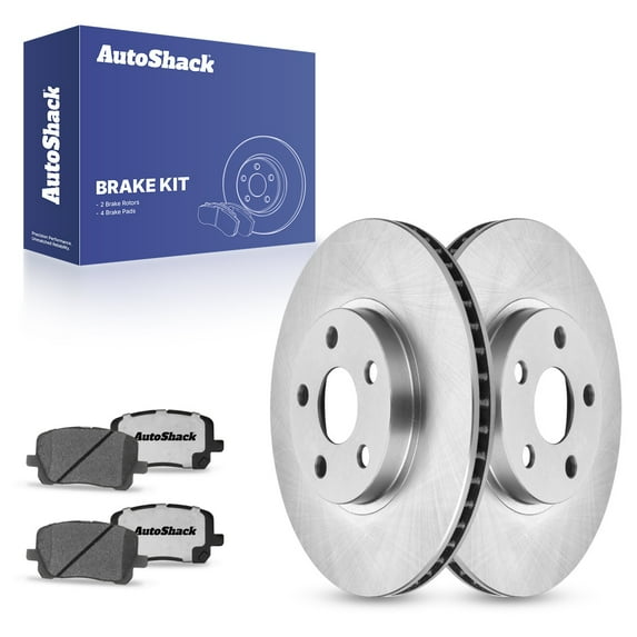 AutoShack Front Brake Rotors Ceramic Brake Pads | Replacement for 2003-2008 Toyota Corolla Matrix 2003-2008 Pontiac Vibe 1.8L AWD FWD | 6-PC Brake Kit