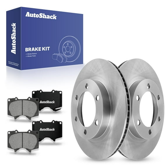 AutoShack Front Brake Rotors Premium Ceramic Brake Pads | Replacement for 2003-2009 Toyota 4Runner 2005-2023 Tacoma 2007-2014 FJ Cruiser 2.7L 3.5L 4.0L 4.7L V6 V8 4WD RWD | 6-PC Brake Kit