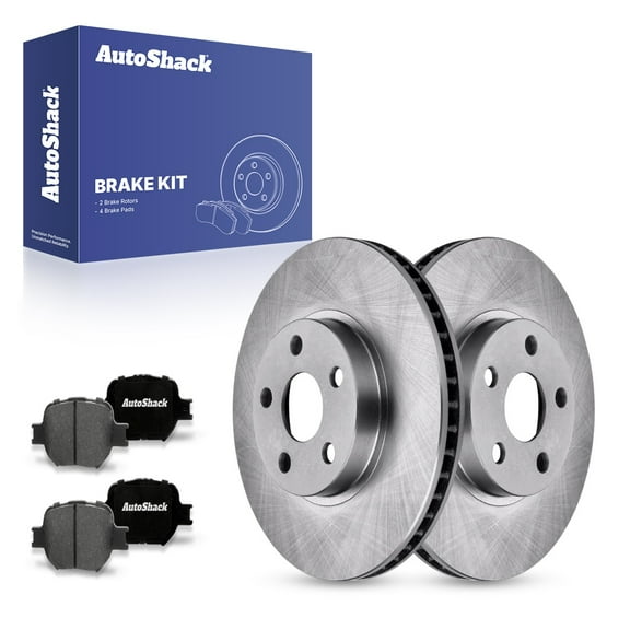 AutoShack 10.83" (275 mm) Front Vented Brake Rotors + Premium Ceramic Brake Pads | Replacement for 2005-2010 Scion tC 2000-2005 Toyota Celica | 6-PC Brake Kit