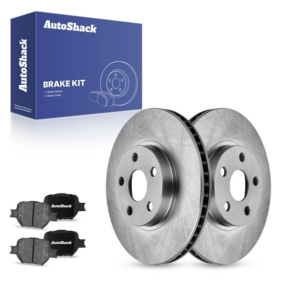 AutoShack 10.83" (275 mm) Front Vented Brake Rotors + Ceramic Brake Pads | Replacement for 2005-2010 Scion tC 2000-2005 Toyota Celica | 6-PC Brake Kit
