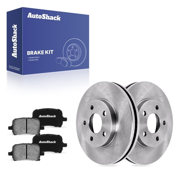 AutoShack Front Brake Rotors & Ceramic Pads for Chevrolet & Pontiac, Malibu 2004-2008 G6 2006-2007, FWD L4 2.2L 2.4L V6 3.5L 3.6L 3.9L - 10.87" (276 mm), 5-Lug