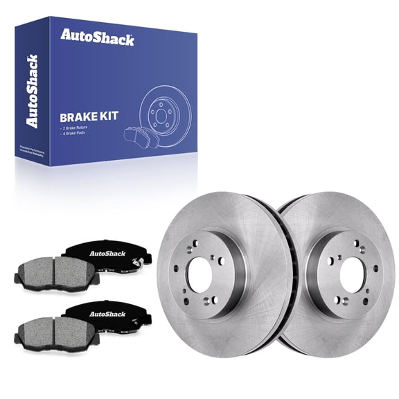 AutoShack Front Brake Rotors & Premium Pads for Honda & Acura, Accord 2006-2009 TSX 2009-2010, FWD L4 2.4L V6 3.0L 3.5L - 11.81" (300 mm), 5-Lug