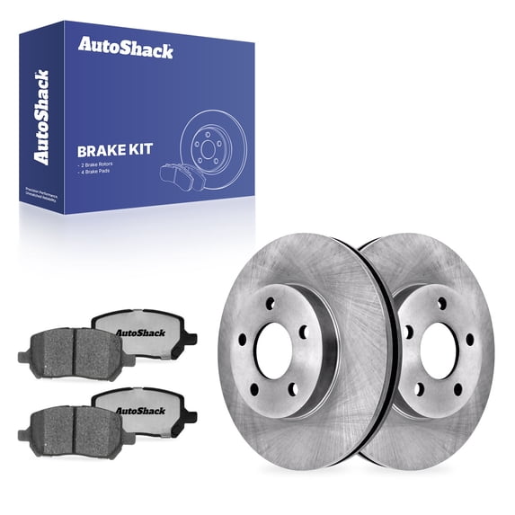 AutoShack Front Vented Brake Rotors + Ceramic Pads 6-PC Brake Kit Replacement for 2007-2010 Chevrolet Cobalt 2007-2010 Pontiac G5 11.02" (279.8 mm)
