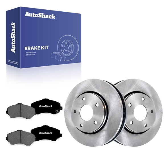 AutoShack Front Brake Rotors & Premium Pads for Dodge & Chrysler, Journey 2009-2013 Town & Country 2010-2011, FWD AWD L4 2.4L V6 3.3L 3.5L 3.6L 3.8L 4.0L - 11.89" (302 mm), 5-Lug