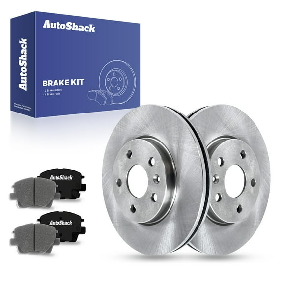 AutoShack 10.87" (276 mm) Front Vented Brake Rotors + Ceramic Brake Pads | Replacement for 2016-2019 Chevrolet Cruze 2017-2023 Chevrolet Bolt EV | 6-PC Brake Kit