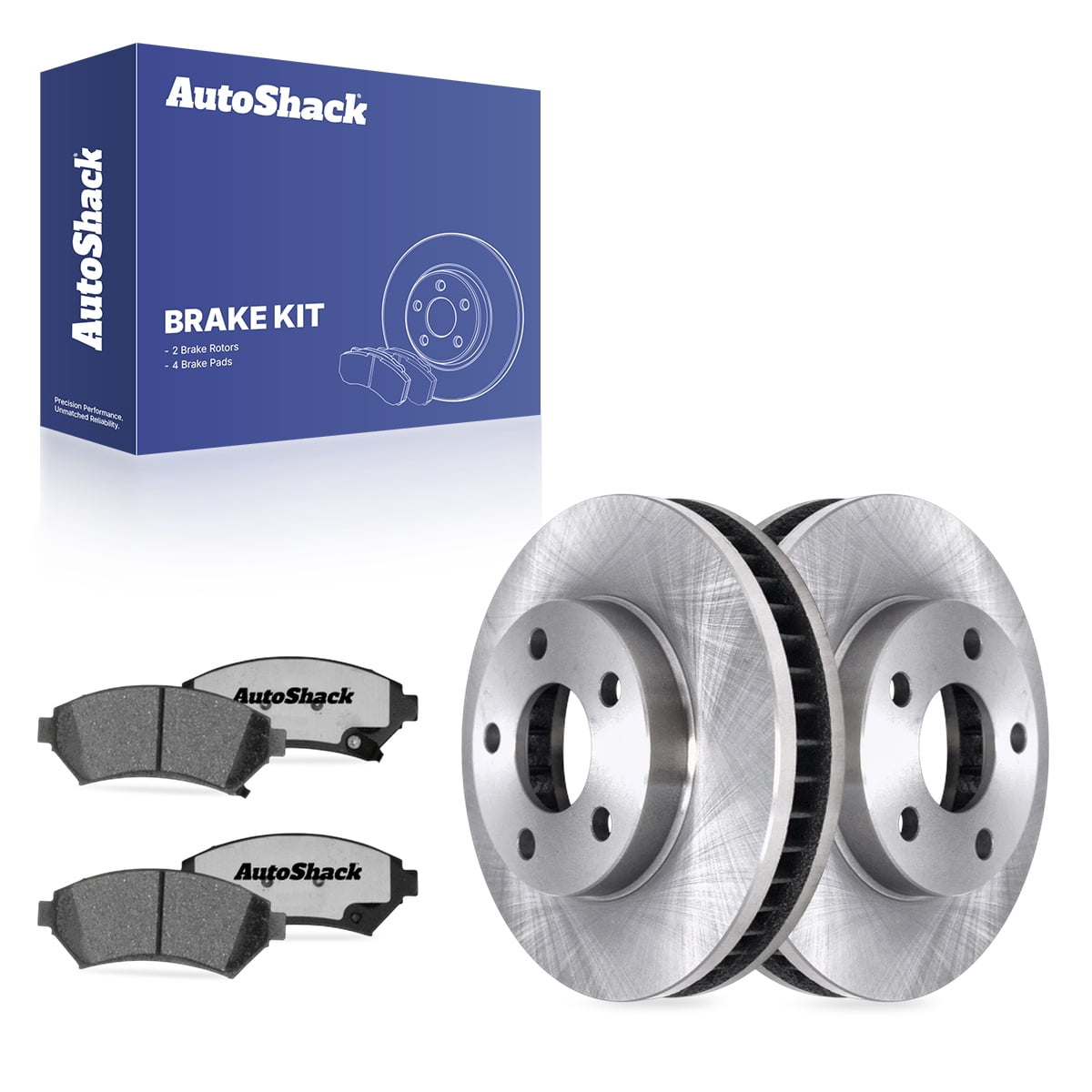 AutoShack Front Brake Rotors & Ceramic Pads for Buick, Pontiac & Chevrolet, LeSabre 2000-2005 Century 1997-2005 Grand Prix 1997-2003 Venture 1997-2005, FWD V6 3.1L 3.4L 3.8L - 10.94" (278 mm), 5-Lug