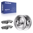 thumbnail image 1 of AutoShack Front Brake Rotors & Ceramic Pads for Chevrolet, Cadillac & Buick, Impala 2000-2005 DeVille 1997-2005 Park Avenue 1997-2005, FWD V6 3.4L 3.8L V8 4.6L - 11.93" (303 mm), 5-Lug, 1 of 5