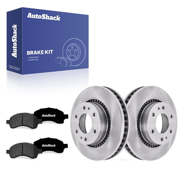 AutoShack Front Brake Rotors & Premium Pads for Chevrolet, GMC & Buick, Trailblazer 2006-2009 Envoy 2006-2009 Rainier 2006-2007, AWD RWD 4WD L6 4.2L - 11.88" (301.8 mm), 6-Lug