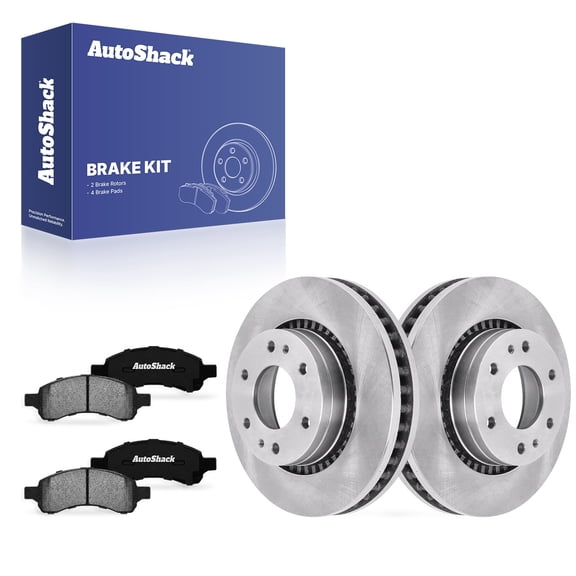 AutoShack Front Brake Rotors & Ceramic Pads for Chevrolet, GMC & Buick, Trailblazer 2006-2009 Envoy 2006-2009 Rainier 2006-2007, AWD RWD 4WD L6 4.2L - 11.88" (301.8 mm), 6-Lug