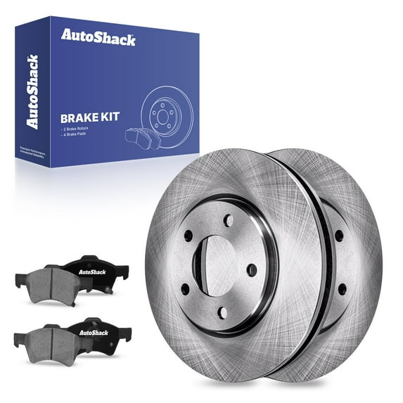 AutoShack 11.06" (281 mm) Front Vented Brake Rotors + Ceramic Brake Pads | Replacement for 2001-2007 Dodge Grand Caravan 2001-2007 Chrysler Town & Country 2001-2007 Dodge Caravan | 6-PC Brake Kit
