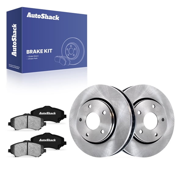 AutoShack Front Brake Rotors & Ceramic Pads for Dodge & Chrysler, Journey 2009-2013 Town & Country 2010-2011, FWD AWD L4 2.4L V6 3.3L 3.5L 3.6L 3.8L 4.0L - 11.89" (302 mm), 5-Lug